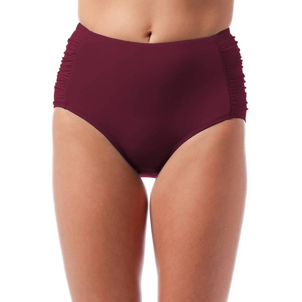 NEW JANTZEN side shirred comfort core bottom in mulberry